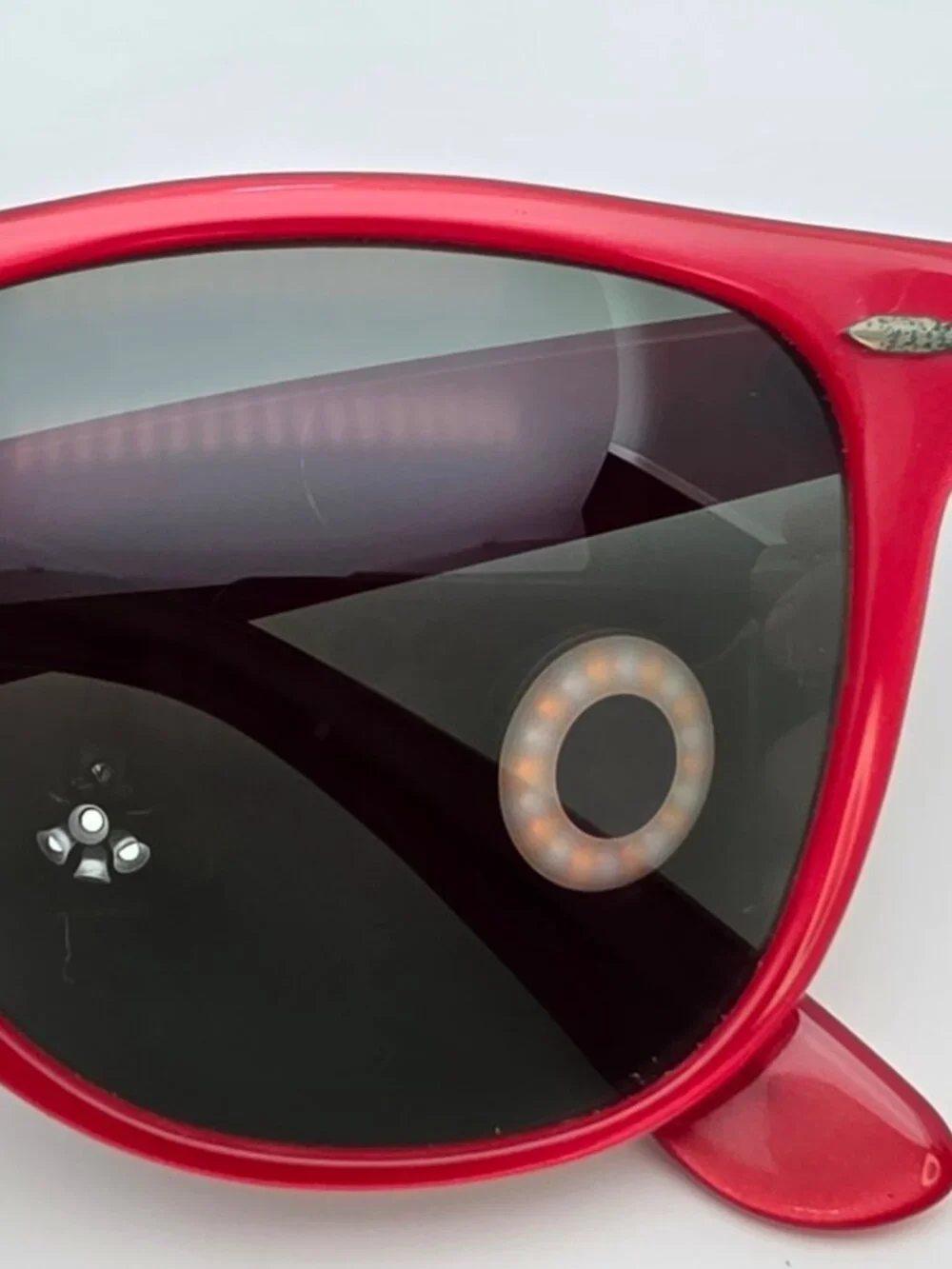 Ray-Ban B&L Wayfarer II L1736 Red Frame G-15 Green Lens Sunglasses w/ Retainer